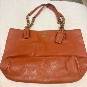 Coach Burnt Orange Leather Shoulder Bag